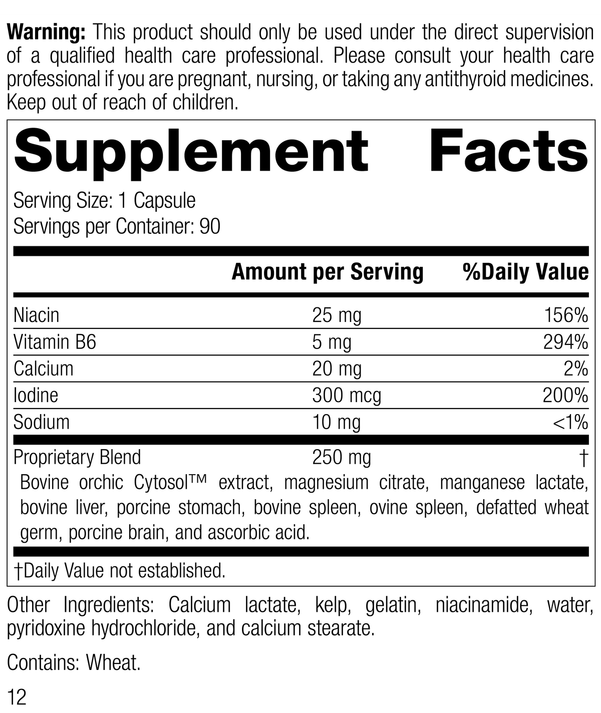 Min-Chex®, 90 Capsules, Rev 11 Supplement Facts