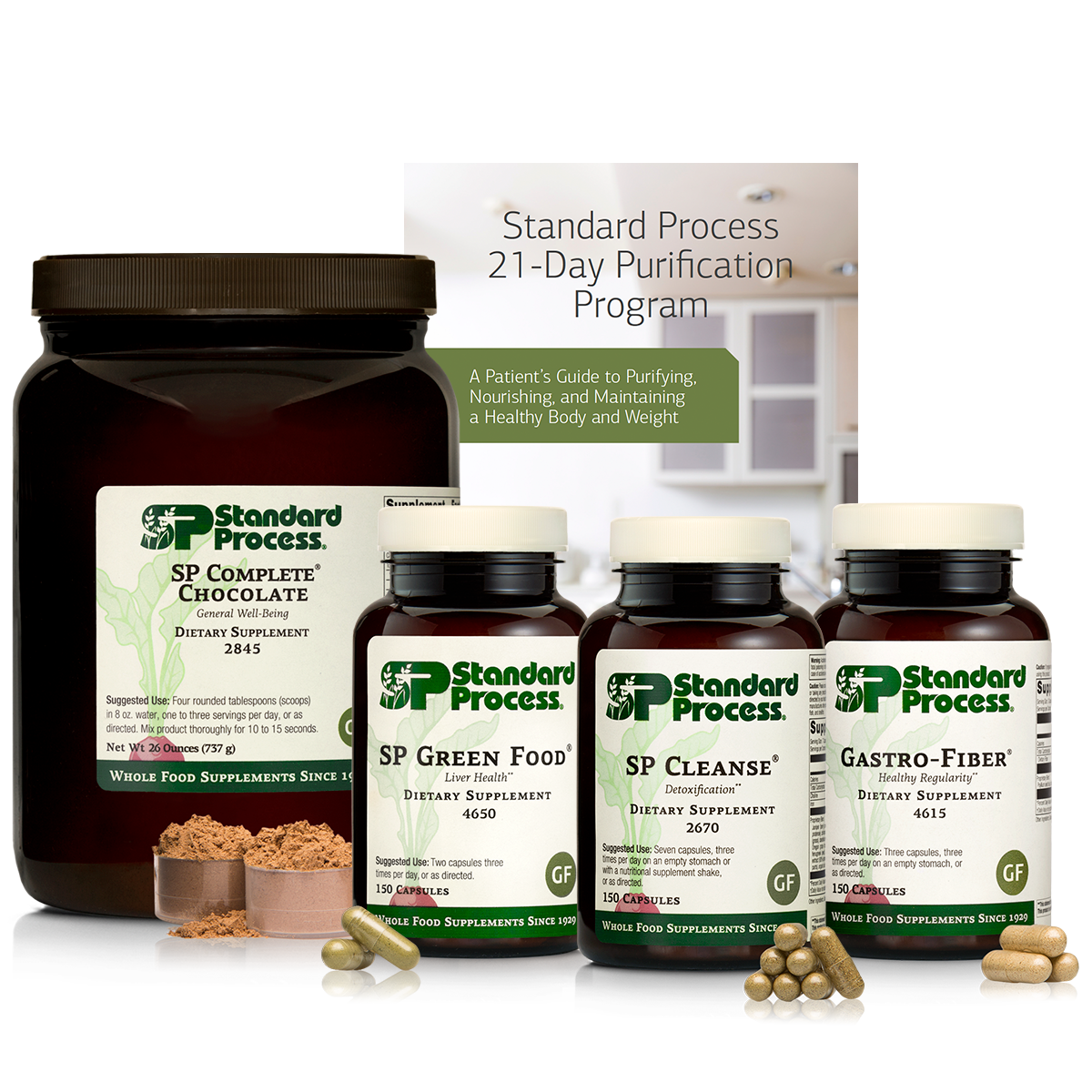 Purification Product Kit with SP Complete® Chocolate and Gastro-Fiber®, 1 Kit with SP Complete Chocolate and Gastro-Fiber