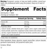 Cataplex® F Tablets, 360 Tablets, Rev 15 Supplement Facts
