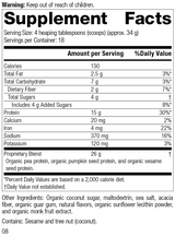 Veg-E Complete Pro™ Vanilla, 22 oz., Rev 03 Supplement Facts