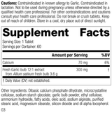 Garlic Forte, 60 Tablets, Rev 03 Supplement Facts