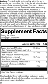 Colax, 60 Tablets Rev 01 Supplement Facts